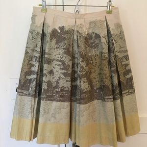 Anthropologie Odille brand full pleated landscape  midi skirt